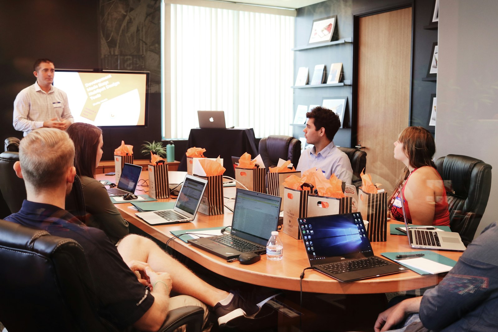 Sales leadership reviewing operating model